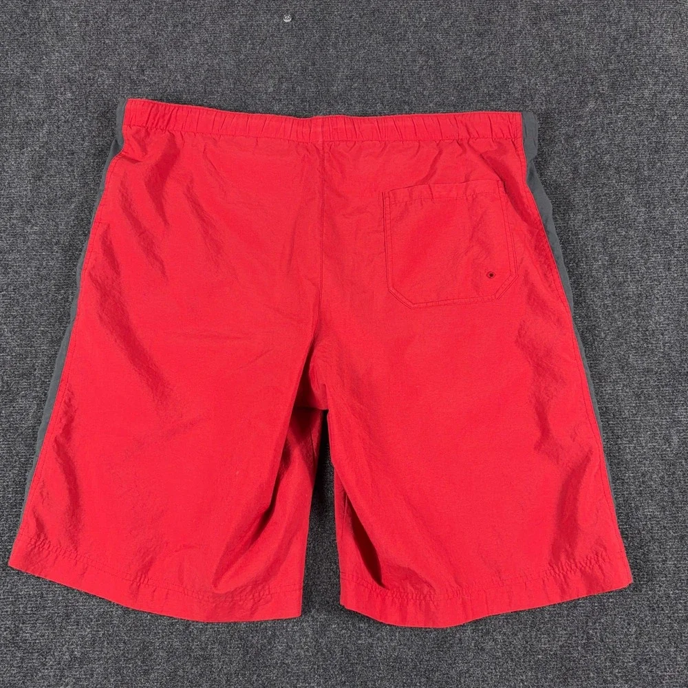 Nike Swim Trunks Board Shorts Mesh Lined Red‎ Grey XXL Sportswear Y2K